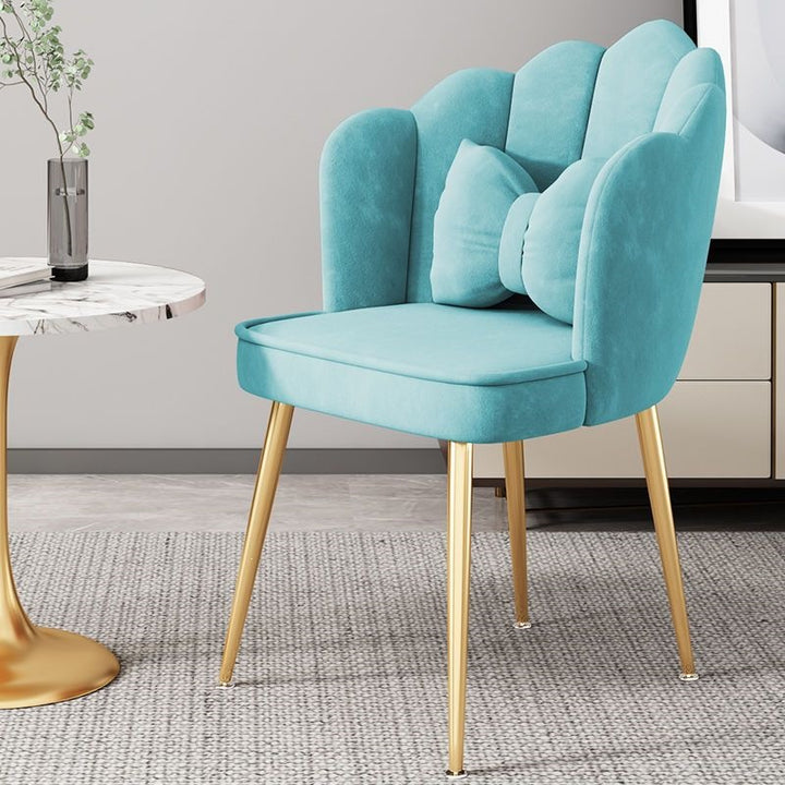 Modern Accent Chair with Gold Legs Bowlift