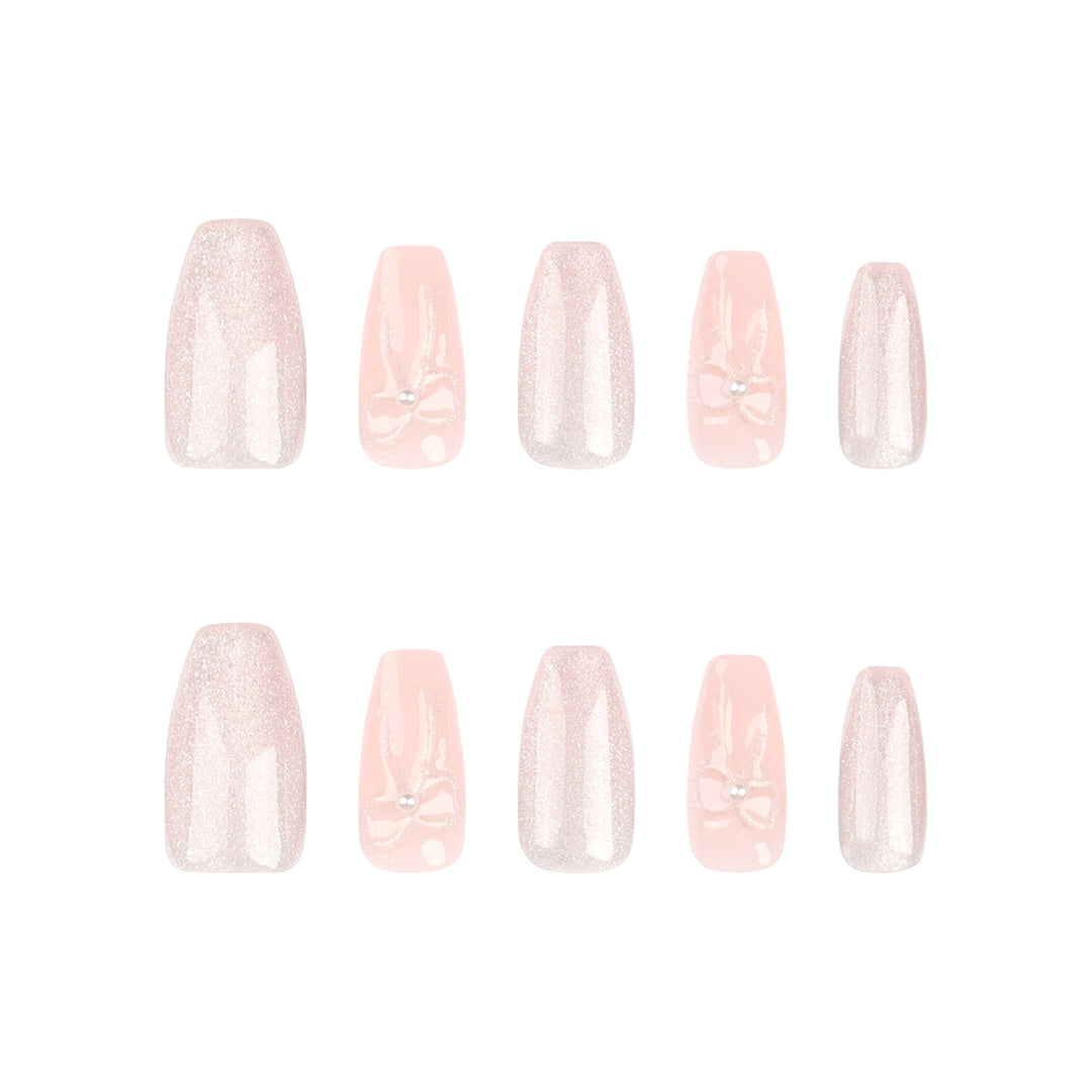 Artistic acrylic nails with glittering ombre design Bowlift