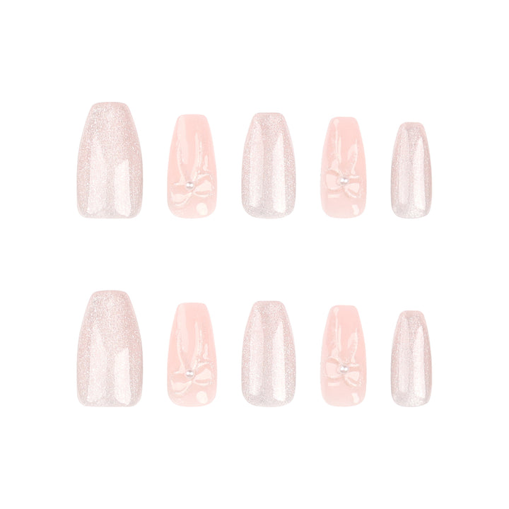 Artistic acrylic nails with glittering ombre design Bowlift