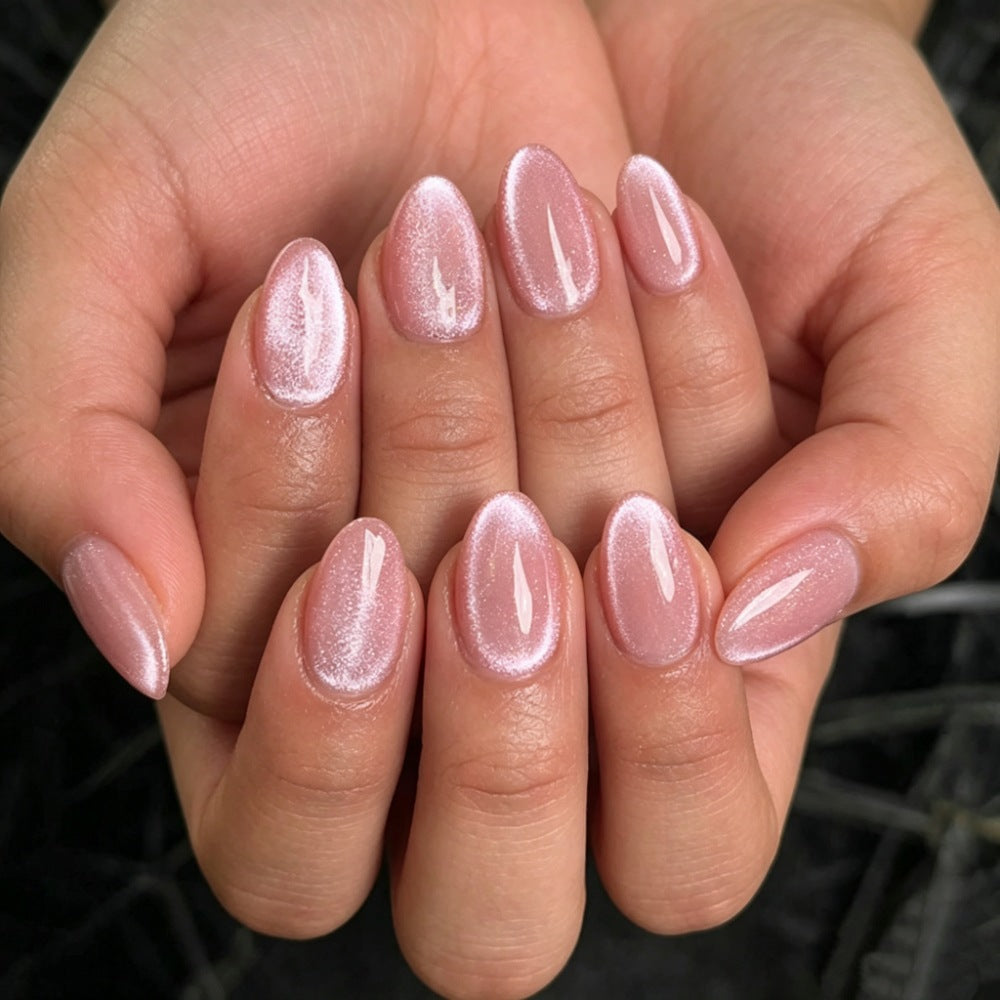 Glossy Almond-Shaped Press-On Nails Set Bowlift