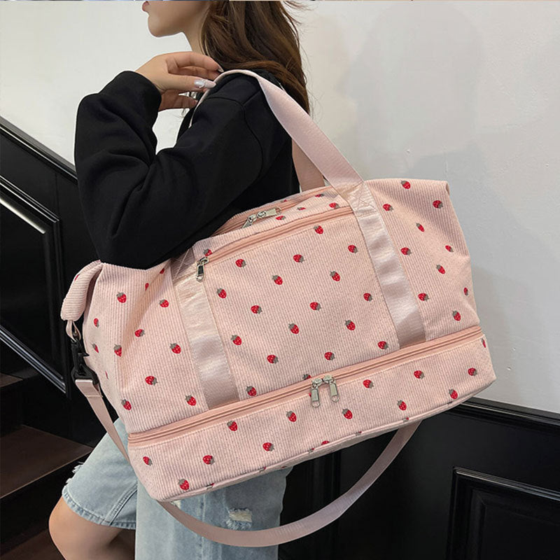 Multifunctional sport and travel bag with floral pattern Bowlift