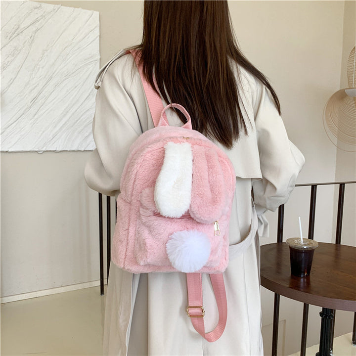 Plush Backpack with Animal Ears Bowlift