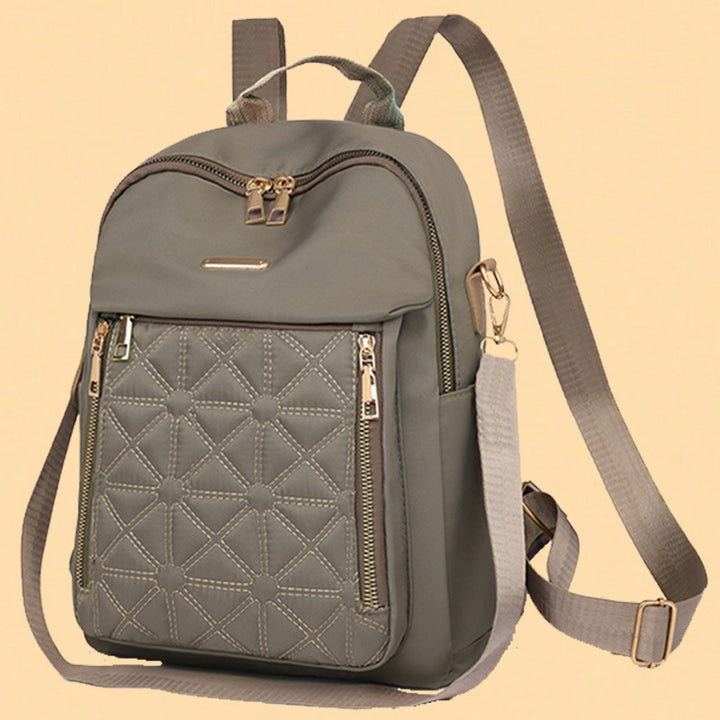 Stylish Quilted Nylon Backpack Bowlift