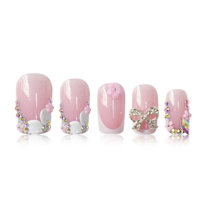 Floral Accent Nail Art Extensions Bowlift