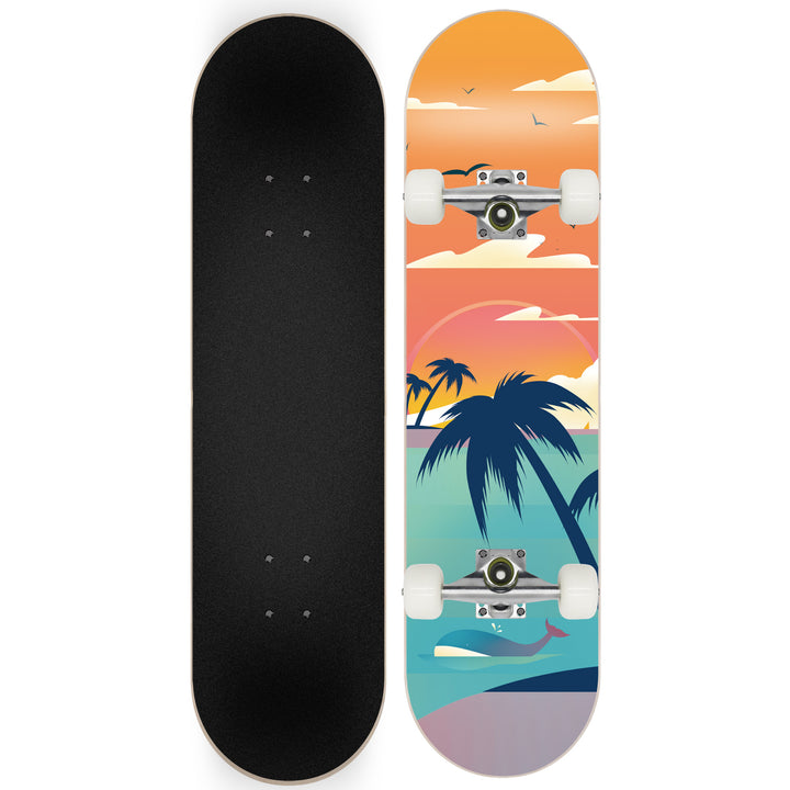 Skateboard with Galaxy Design Bowlift