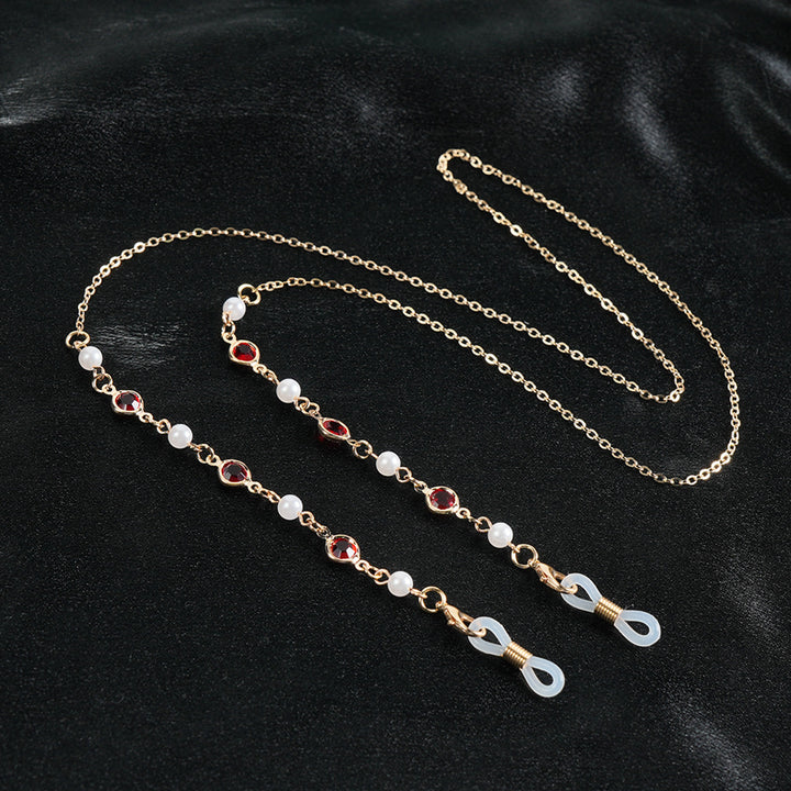 Elegant Gemstone Eyewear Chain Bowlift
