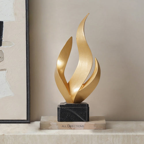Modern Flame-Shaped Decorative Sculpture