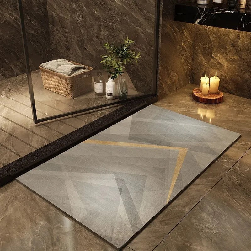 Modern Geometric Bath Mat Bowlift