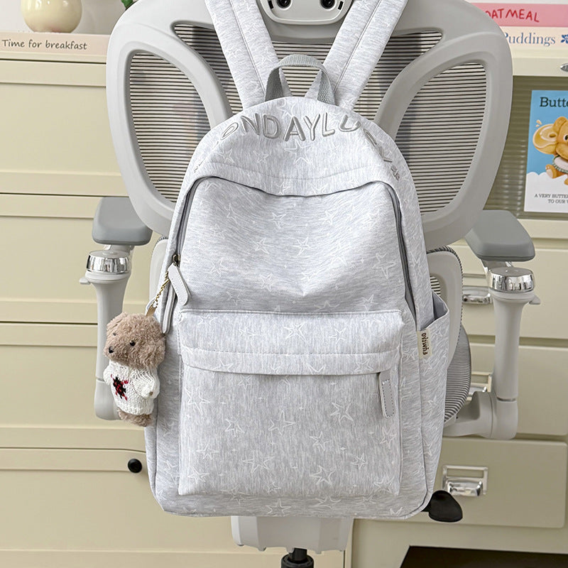 Star-Embellished Multi-Pocket Backpack Bowlift