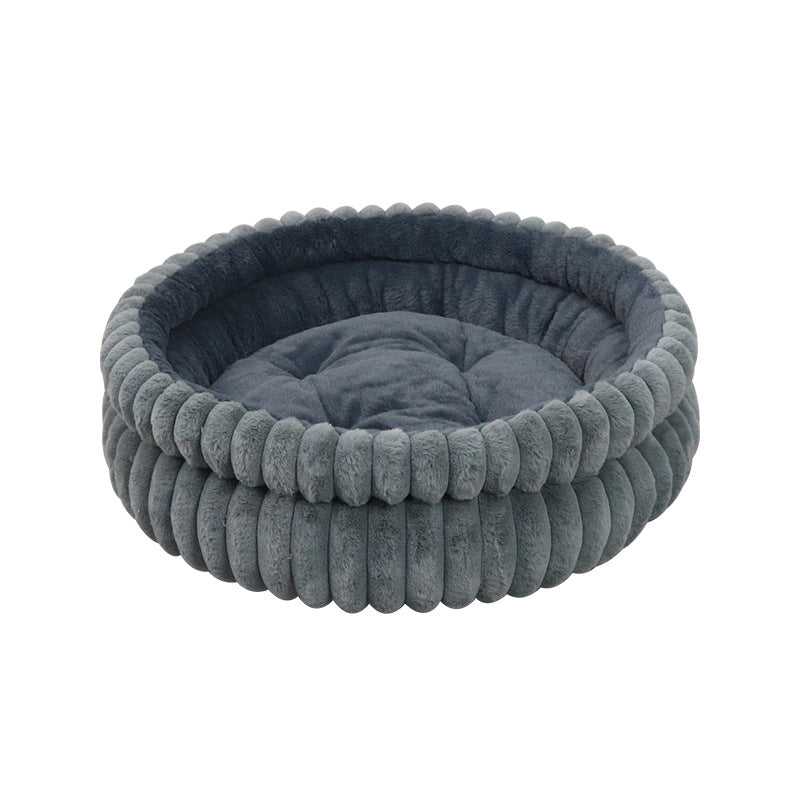 Plush Round Dog Bed