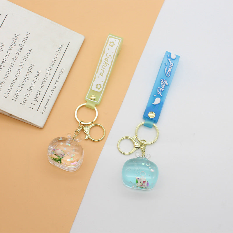 Unisex keychain with detailed water motif Bowlift