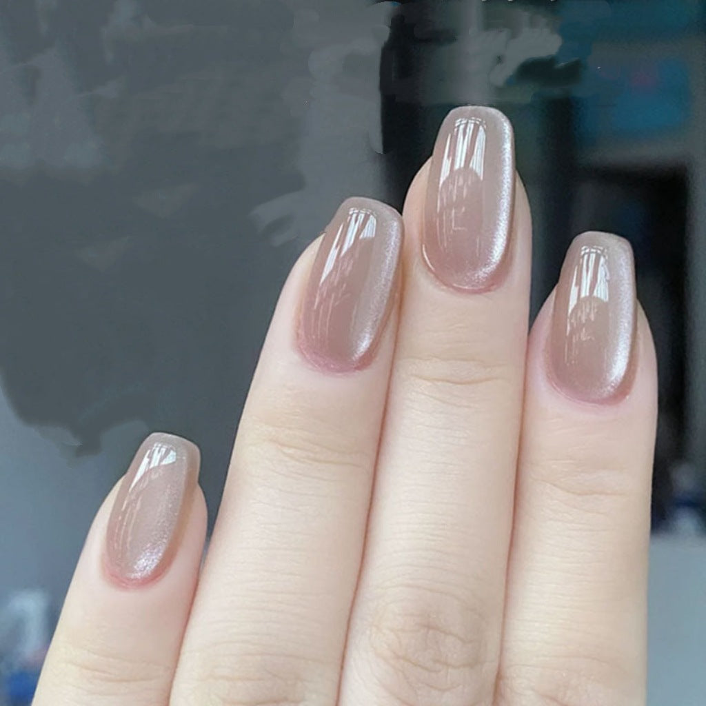 Glossy Neutral Press-On Nail Set Bowlift