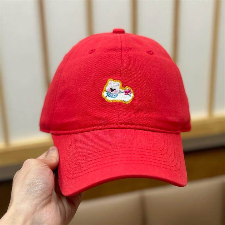 Women's Embroidered Fun Character Baseball Cap Bowlift