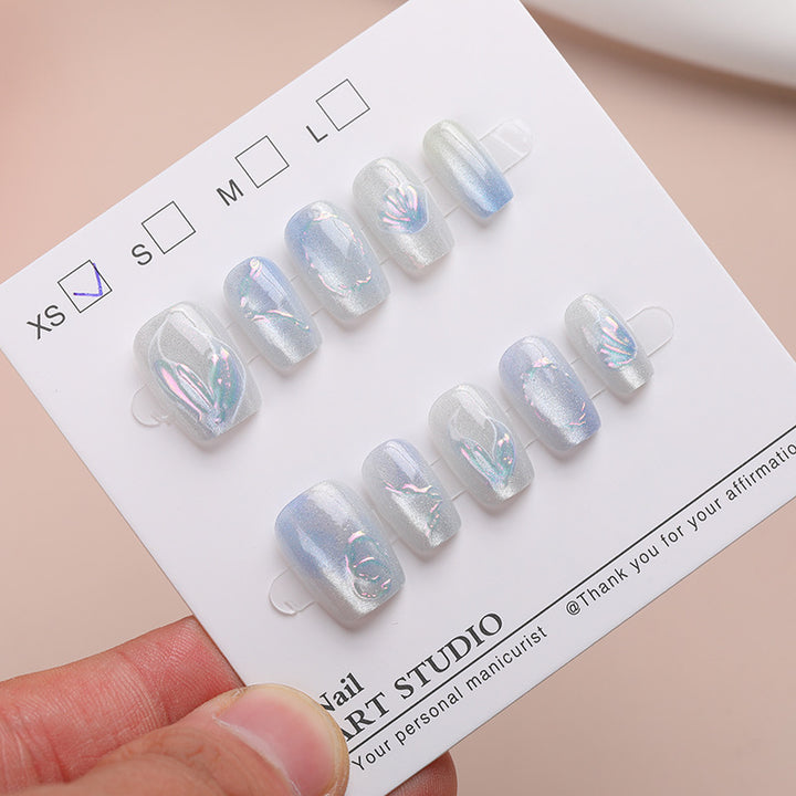 Iridescent Nail Art Press-On Collection Bowlift
