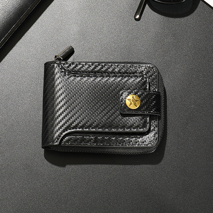 Compact Carbon Fiber Zip Wallet Bowlift