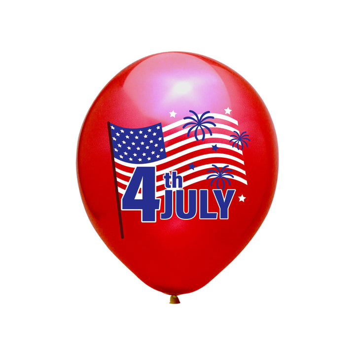 Unisex nan patriotic latex party balloon with USA flag motif and premium print Bowlift
