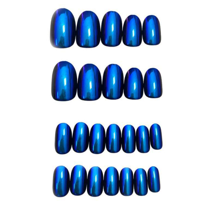 Premium Iridescent Press-On Nail Set Bowlift
