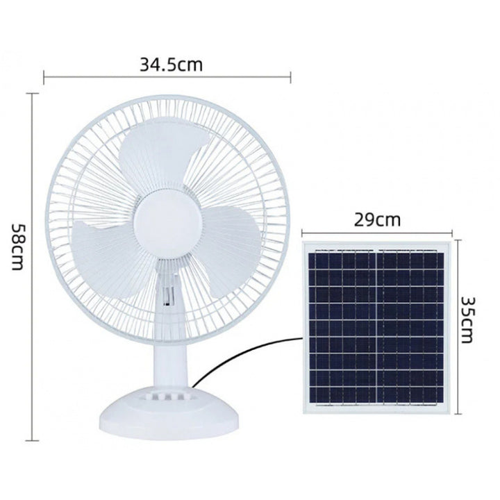 Unisex Solar Powered Stand Fan with Adjustable Tilt Angle and Efficient Fan Blades Bowlift