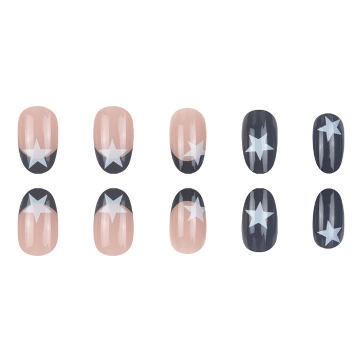 Artistic Star Accented Press-On Nails Bowlift