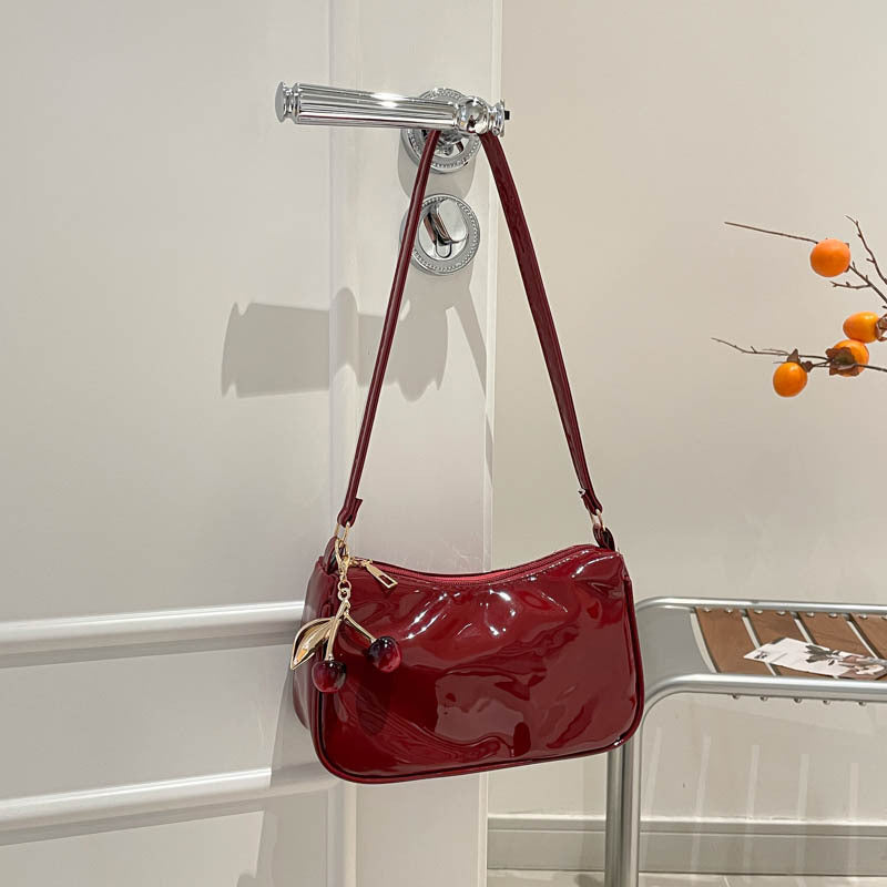 WoGlossy Textured Handheld Crossbody Bag Bowlift