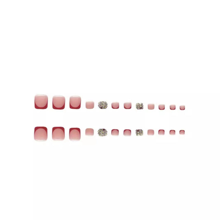 Decorative 3D Press-On Nail Art with Gemstone Accents Bowlift 1788434622