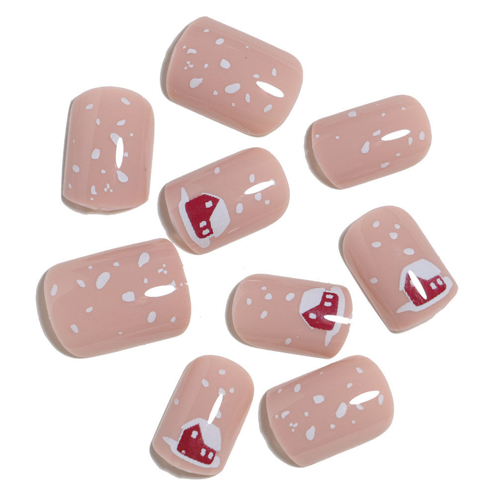 Festive Holiday-Themed Press-On Nail Art Bowlift