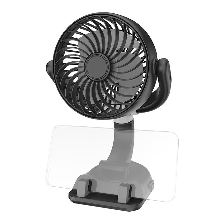 Dual-Head USB Rechargeable Table Fan Bowlift