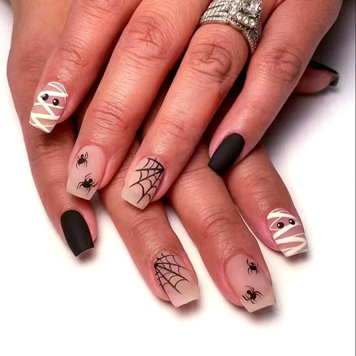 Artificial nail set with unique patterns Bowlift