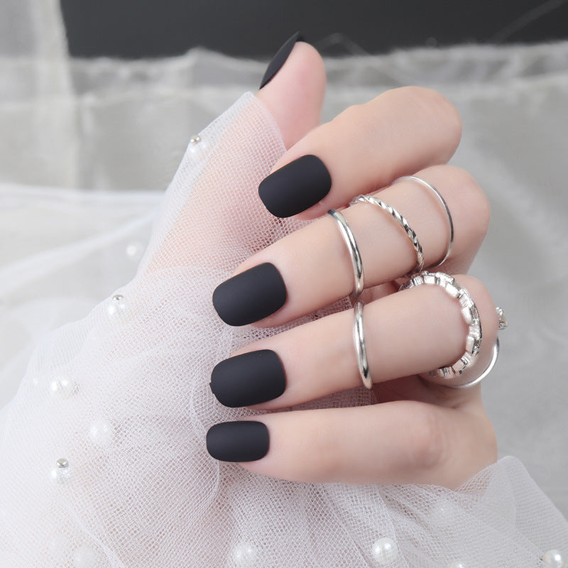 Matte Press-On Nail Set Bowlift