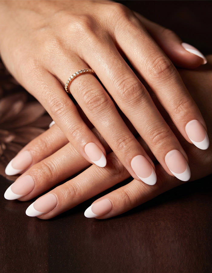 Elegant French Tip Press-On Nails Bowlift 1789389076