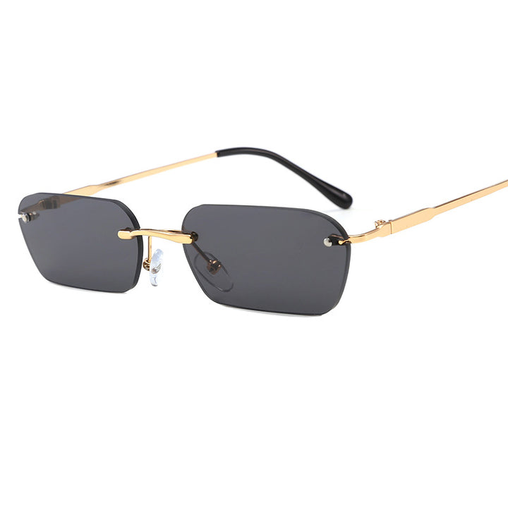 Women's fashionable rectangular sunglasses with luxurious metal frame Bowlift