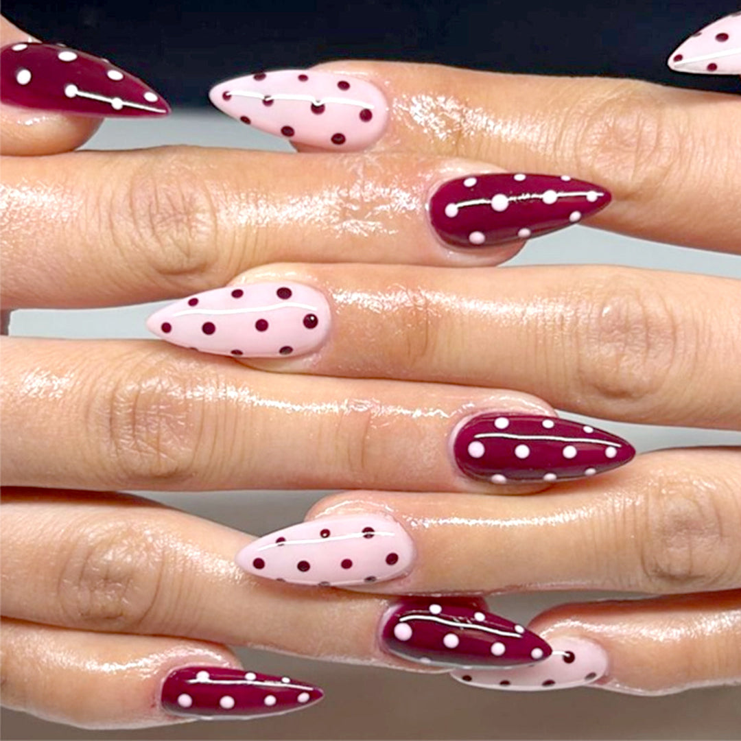 Polka Dot Nail Art Design Bowlift