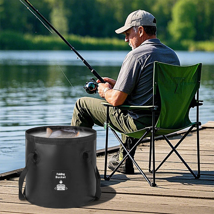 Ladies collapsible water container with sturdy carrying handle Bowlift