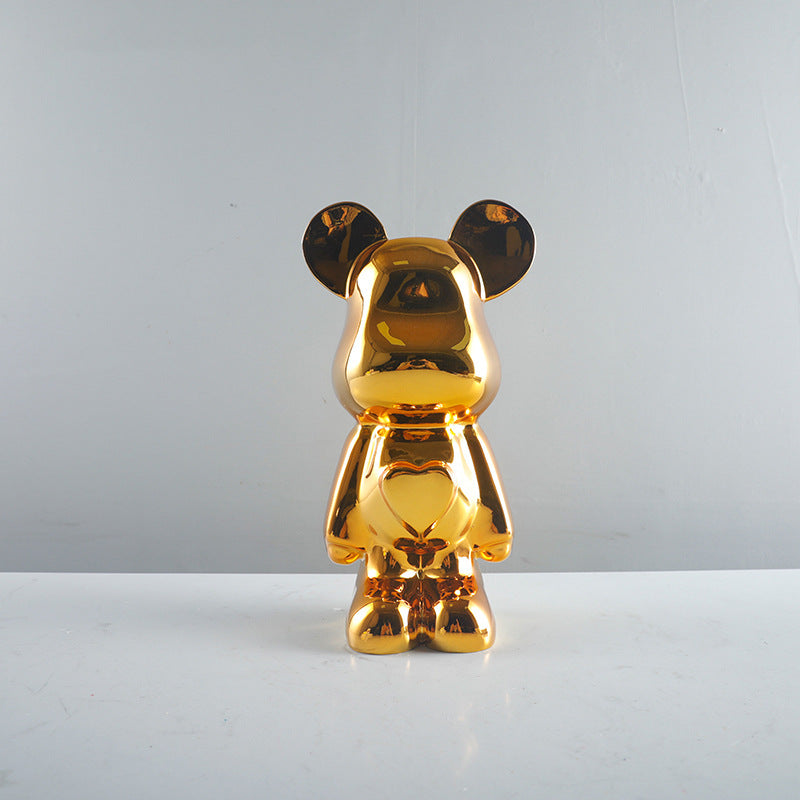Decorative Golden Bear Figurine