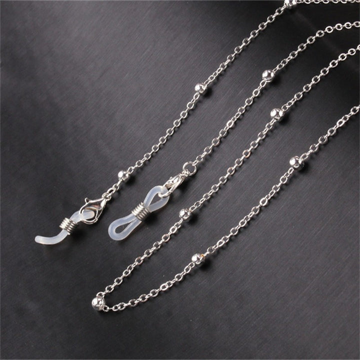 Silver Beaded Eyewear Chain Bowlift