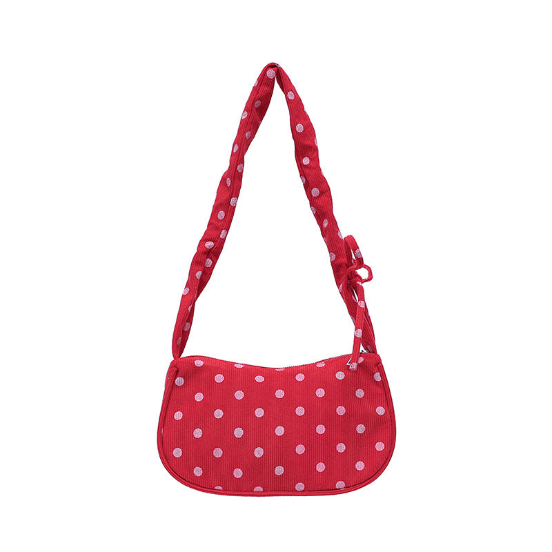 WoVintage Polka Dot Crossbody Handbag Bowlift