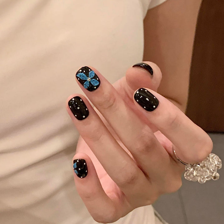 Artificial nails with colorful flower design Bowlift