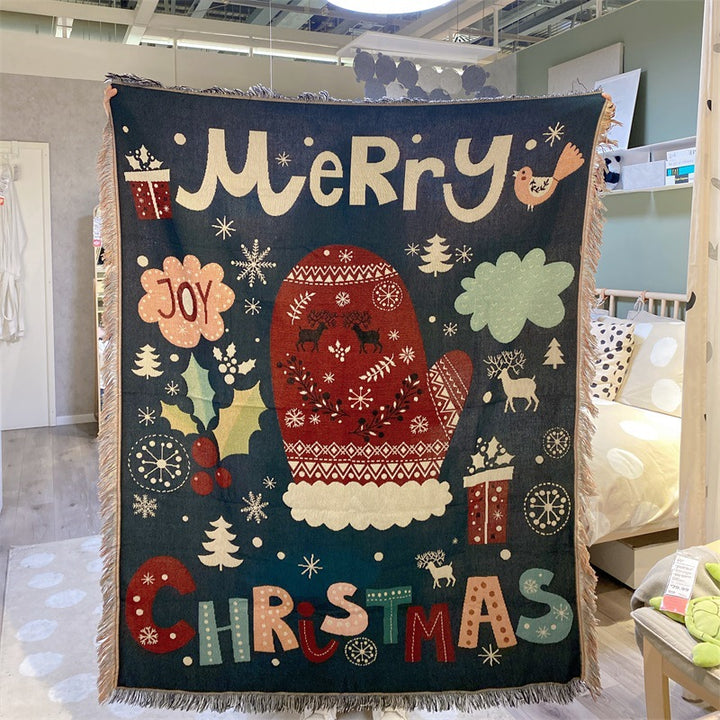 Cozy Holiday-Themed Throw Blanket