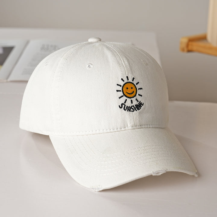 Women's sporty cotton cap with sun embroidery Bowlift