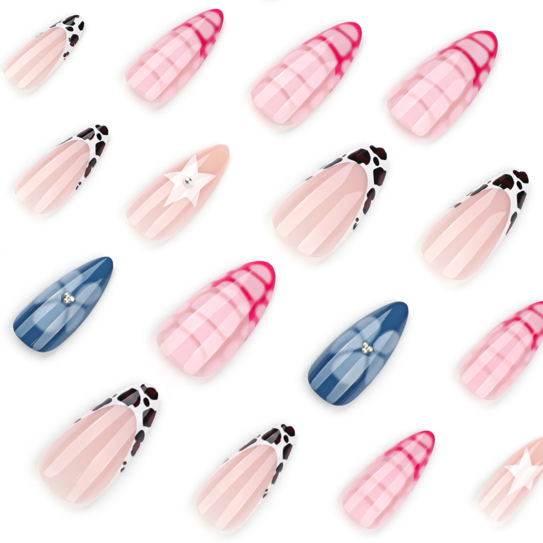 Artistic stiletto nails with unique 3D design Bowlift