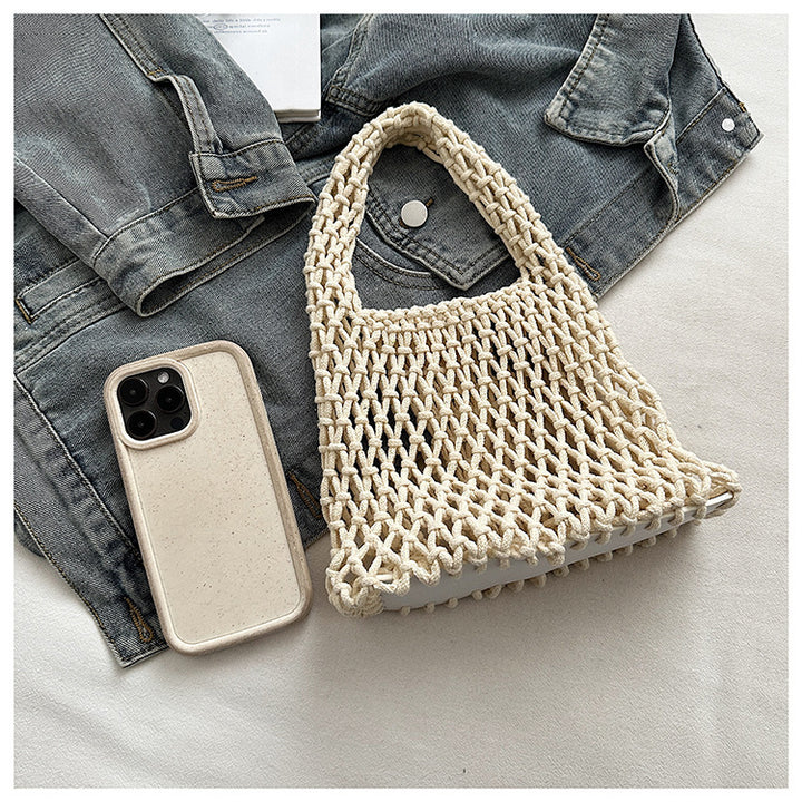 Hand-knotted tote bag with breathable structure Bowlift