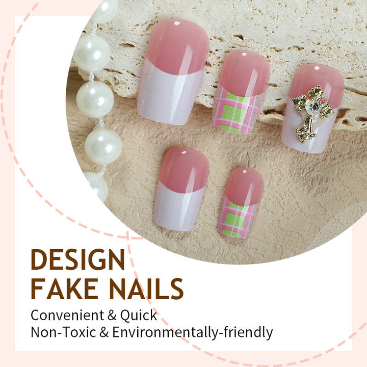 Artificial nails with elegant decorations Bowlift