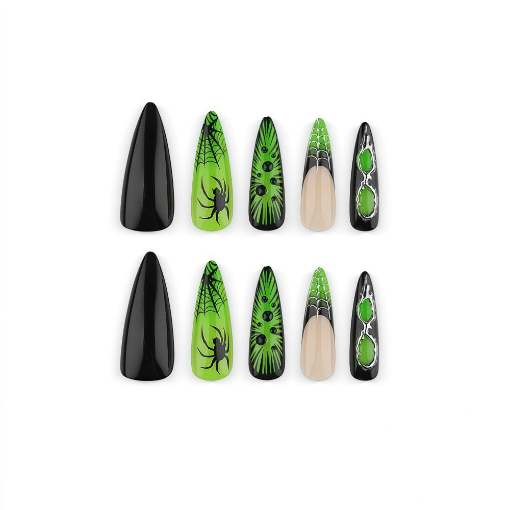 Spooky Nail Art Set with Spider Design Bowlift