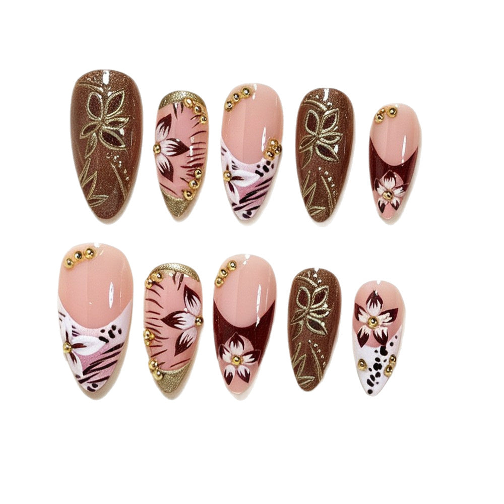 Artistic Long Stiletto Nail Design Bowlift