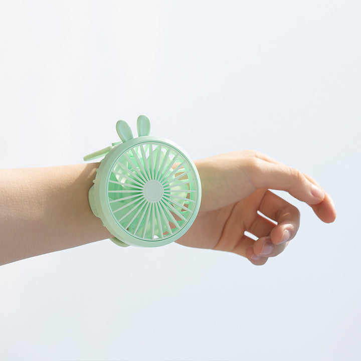 Women Portable Hand Fan in Cute Rabbit Design Bowlift