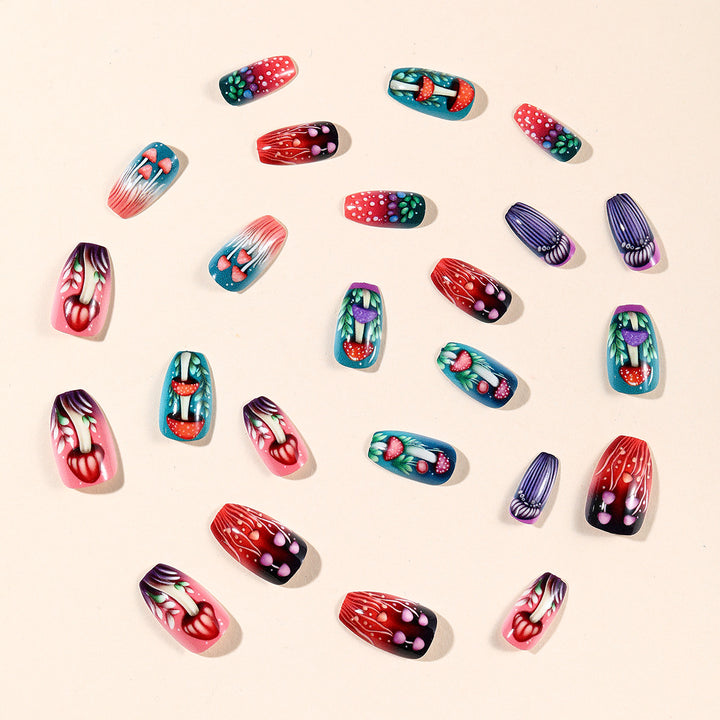 Artistic Mushroom Nail Art Bowlift