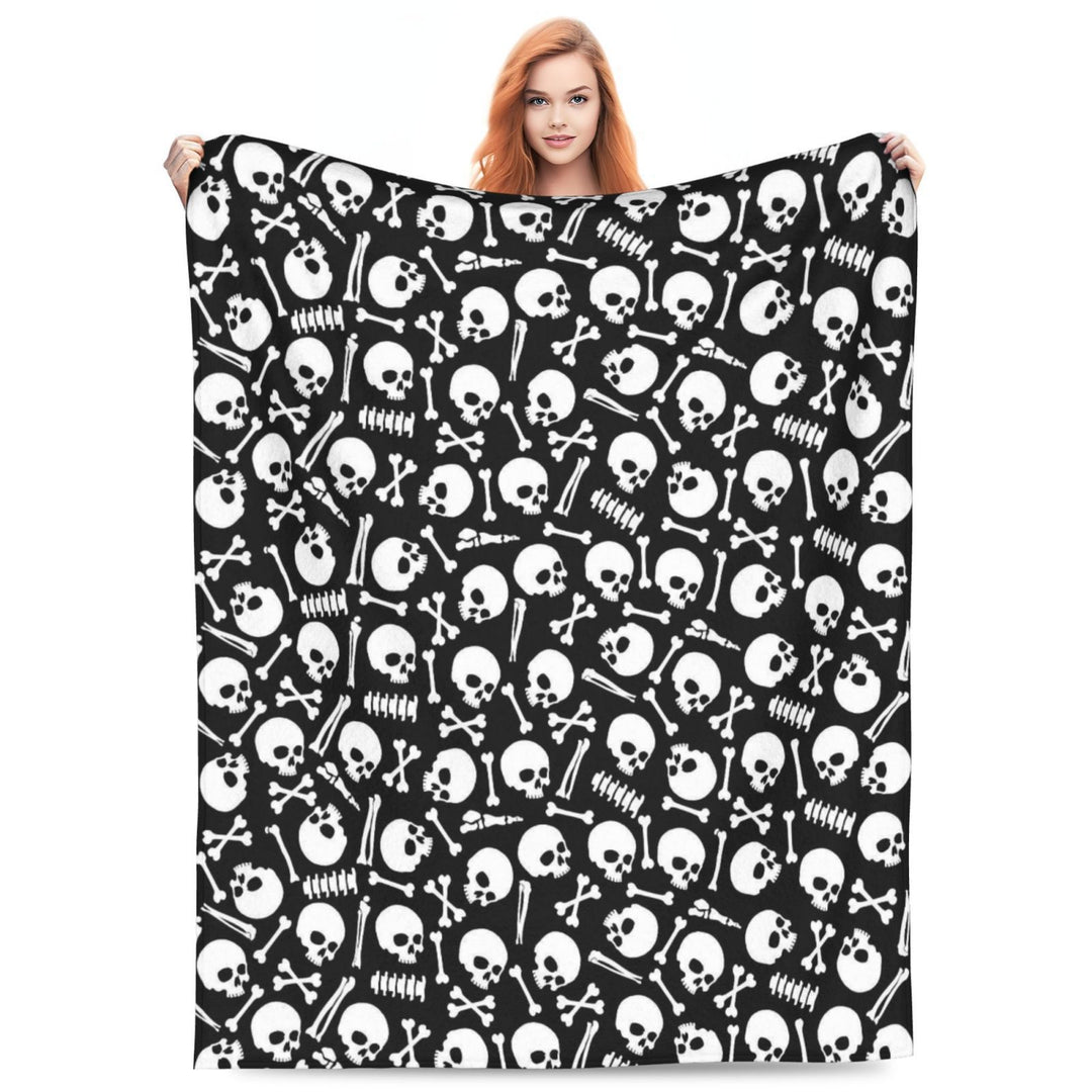 Halloween-Themed Cozy Fleece Blanket