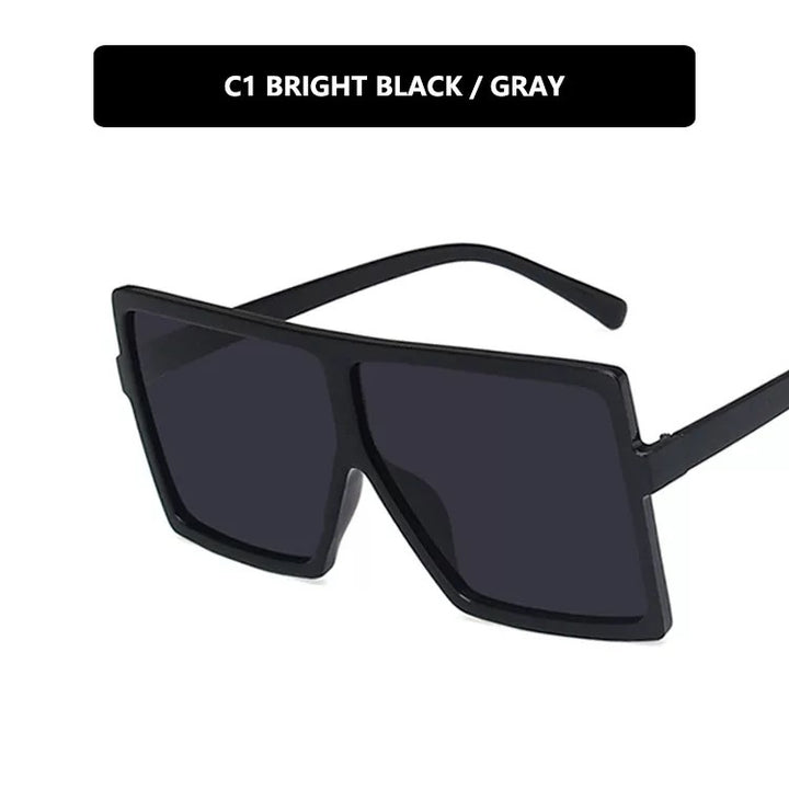 Women modern oversized sunglasses with transparent frame and stylish lenses Bowlift