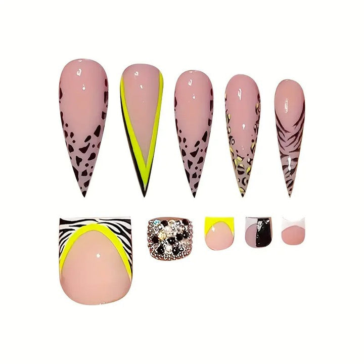 Decorative Geometric Nail Enhancements Bowlift
