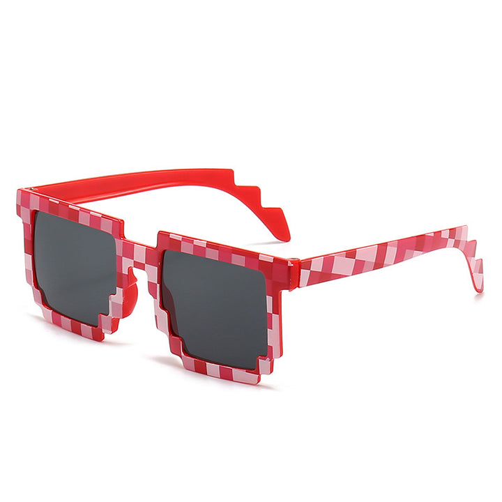 Pixelated Design Square Sunglasses